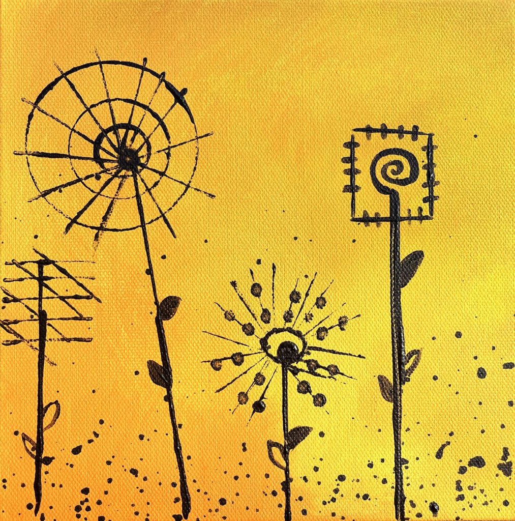 Heather Tackett - Abstract Flora, Acrylic