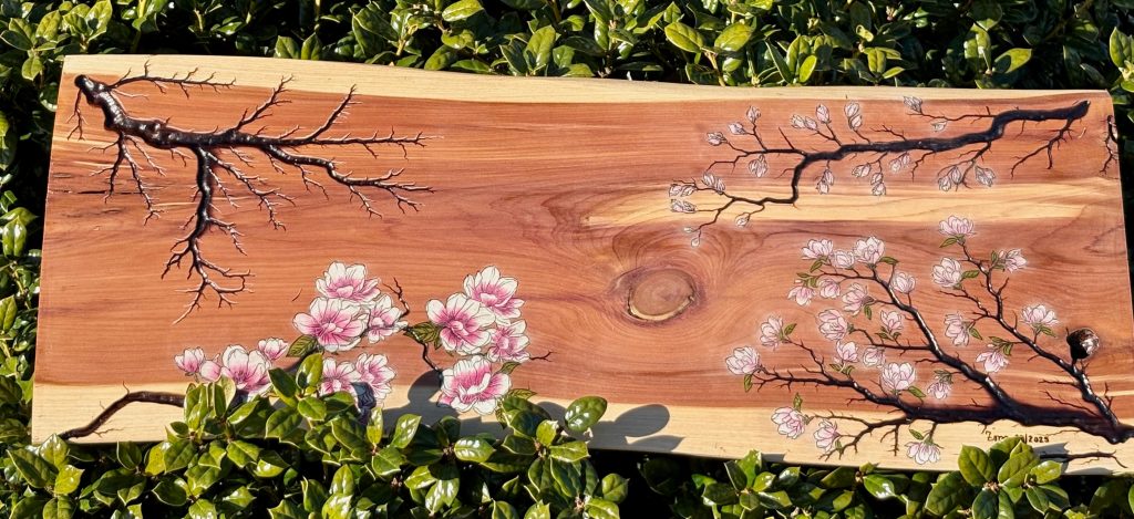 Zona Greig - Seasons, Pyrography & Fractals on Cedar