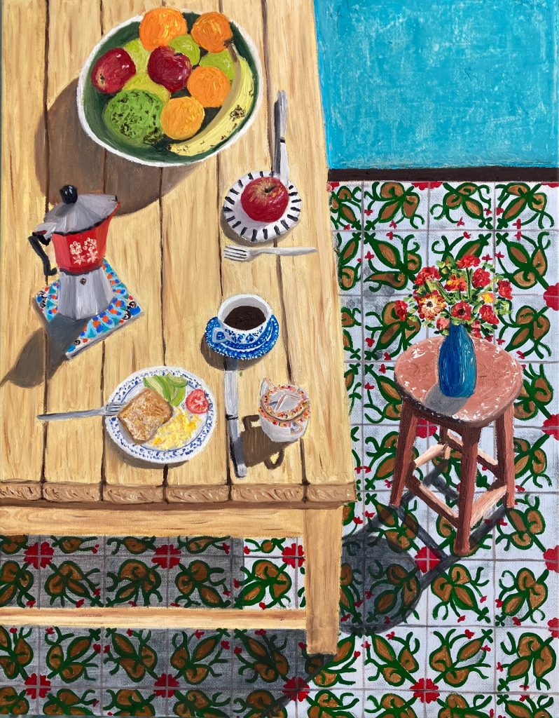 Victoria Martinez - ¨La luz de la mañanita¨ oil and acrilyc on canvass