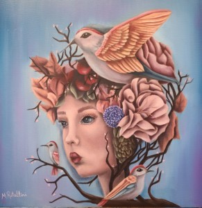 Marissa Rotellini - Nesting - Oil on Wood Panel Marissa Rotellini - Nesting - Oil on Wood Panel