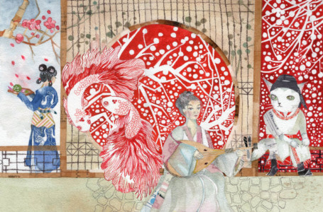PO-SHU WANG - The Dream of Ancient China - Watercolor painting &Mix media-https://meowflat.com/ PO-SHU WANG - The Dream of Ancient China - Watercolor painting &Mix media-https://meowflat.com/