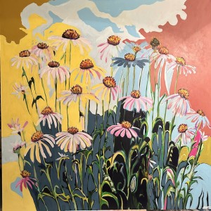 Acrylic on Canvas, 2300, jbarzottini.com Jan Barzottini - Cone Flower