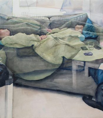 Crossing Time Zones, watercolor and watercolor pencil on Arches cold press paper - www.lindsaylennonart.com Lindsay Lennon Picht