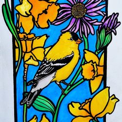 The Goldfinch - Watercolor and acrylic ink Meka Lee