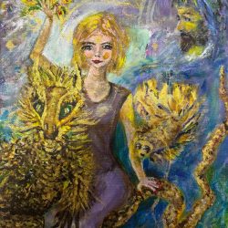 "Lotus of Dreaming", Acrylic on Canvas, 35.5 x 28 cm - No Website Tatjana Tarasenko