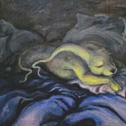 my baby gelert, Oil on Canvas - bindigoat.neocities.org Ainsley Duchene - my baby gelert, Oil on Canvas- bindigoat.neocities.org