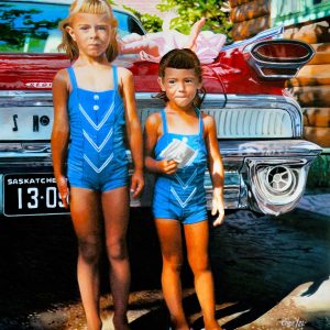 Flashback 1960, Acrylic Painting - https://www.artbycher.ca Cher Pruys - Flashback 1960, Acrylic Painting