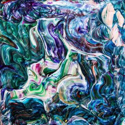 “Masquerade” Acrylic on Canvas. 12 X 12 2025 - www.lindaderoche.com Linda De Roche - “Masquerade” Acrylic on Canvas. 12 X 12 2025- www.lindaderoche.com