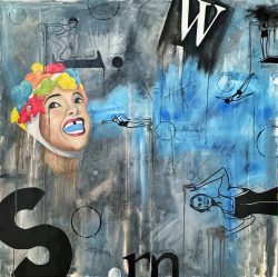 Jenny Swims     Oil Paint - www.lassker.com Donna Lassker - Jenny Swims Oil Paint