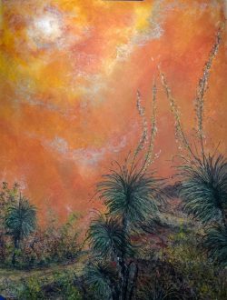 Yucca in Monsoon 1, Oil Pastel - No Website Jaimelyn Stegeman - Yucca in Monsoon 1, Oil Pastel
