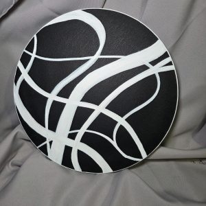 White Curves- acrylic paint - No Website Lora Sanchez - White Curves- acrylic paint