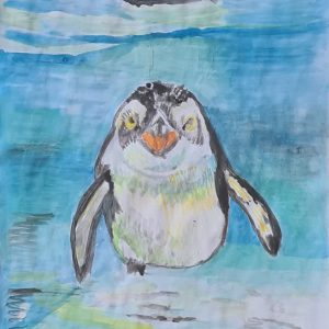 Swimming freely watercolour on paper - https://www.linkedin.com/in/helen-swann-201715355/ Helen Swann - Swimming freely watercolour on paper