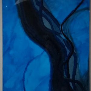 Deep Blue-Mixed Media Acrylic/Resin- Angle #1 - No Website Kristen - Deep Blue-Mixed Media Acrylic/Resin- Angle #1