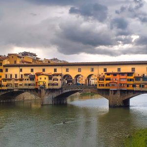 Sculling under the Ponte Vecchio in Florence, Italy - No Website Michele M Miller - Sculling under the Ponte Vecchio in Florence, Italy